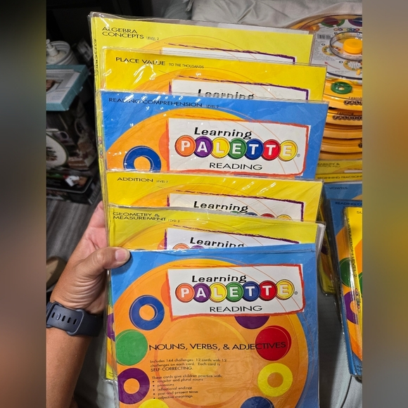 5 Saxon Learning Palettes For Children And 11 Packages Of Learbing Cards - Picture 3 of 9